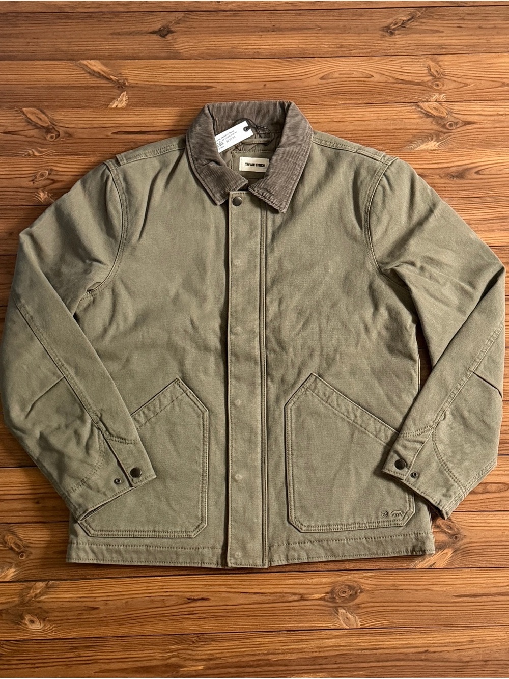 Taylor Stitch Workhorse Jacket Boss Duck Stone Olive Green Quilted NWT（Flawed）